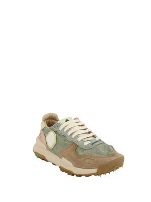 Chacrona Linen Satorisan in lino verde e pelle multicolor in DONNA