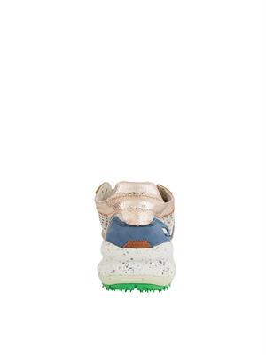 Sneakers Chacrona Satorisan in pelle ecru multicolor in DONNA