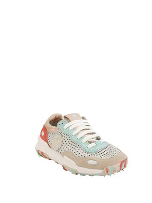 Sneakers Chacrona Satorisan in pelle ecru multicolor in DONNA