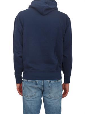 Felpa blu BOSS uomo in cotone in UOMO