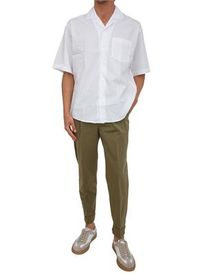 Camicia a manica corta bianca Paolo Pecora relaxed fit in UOMO