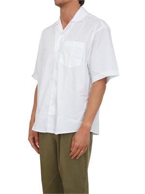 Camicia a manica corta bianca Paolo Pecora relaxed fit in UOMO