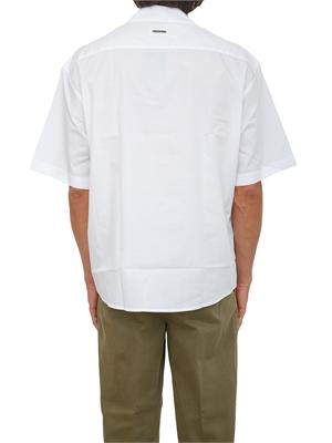 Camicia a manica corta bianca Paolo Pecora relaxed fit in UOMO