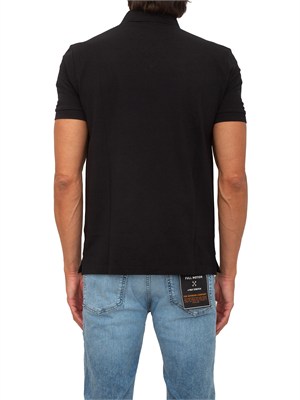 BOSS Polo nera Hugo uomo in cotone con logo in UOMO