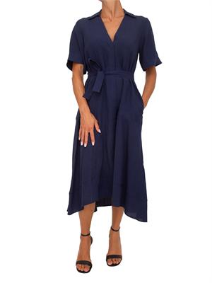 Abito blu Emmdetto di Emme Marella in lino e viscosa in DONNA