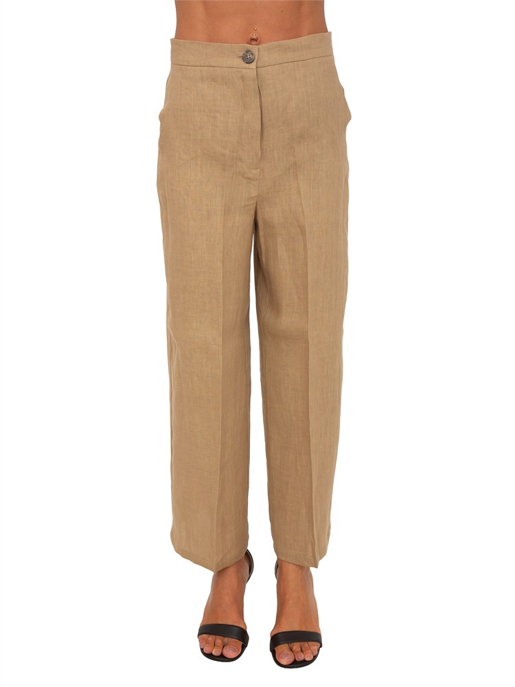 Pantalone EMMCLAVA Emme Marella in lino beige