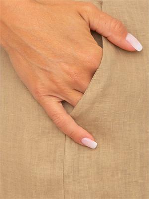 Pantalone EMMCLAVA Emme Marella in lino beige in DONNA