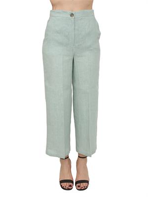 Pantalone EMMCLAVA Emme Marella in lino acquamarina in DONNA