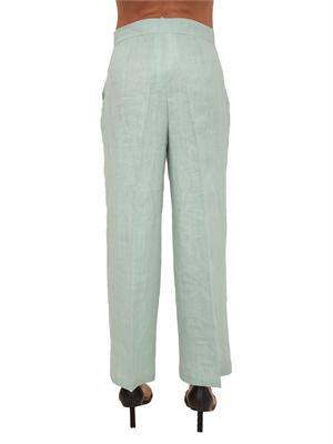 Pantalone EMMCLAVA Emme Marella in lino acquamarina in DONNA