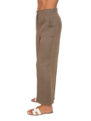 Pantalone EMMCLAVA Emme Marella in lino taupe in DONNA