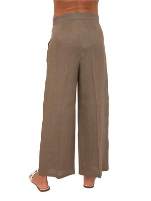 Pantalone EMMCLAVA Emme Marella in lino taupe in DONNA