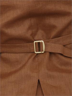 Gilet MSTCARNET Max Mara Studio in puro lino marrone in DONNA