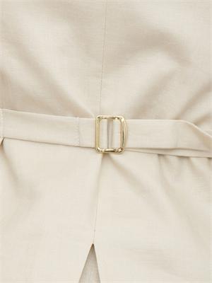 Gilet MSTCARNET Max Mara Studio in puro lino beige in DONNA