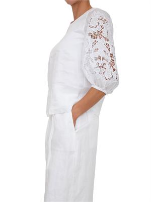 Blusa MSTORDINE Max Mara Studio in garza ramiÉ bianca in DONNA
