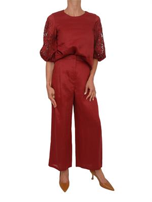 Blusa MSTORDINE Max Mara Studio in garza ramiÉ rossa in DONNA