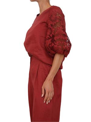 Blusa MSTORDINE Max Mara Studio in garza ramiÉ rossa in DONNA