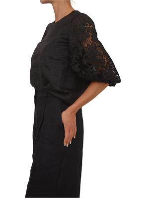 Blusa MSTORDINE Max Mara Studio in garza ramiÉ nera in DONNA