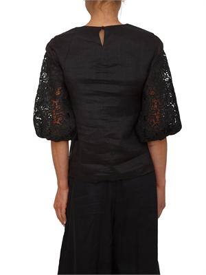 Blusa MSTORDINE Max Mara Studio in garza ramiÉ nera in DONNA