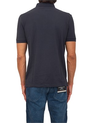 BOSS Polo blu Hugo uomo in cotone con logo in UOMO