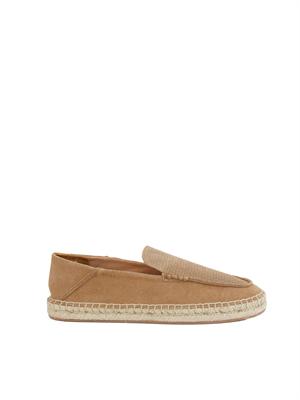 Espadrillas Boss uomo in pelle scamosciata beige in UOMO