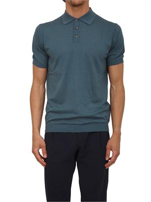 Polo maglia Liu Jo uomo in filato cotone e seta petrolio in UOMO