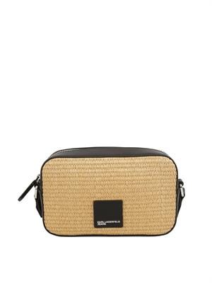 K.LAGERFELD Camera bag Karl Lagerfeld Jeans intrecciata beige in DONNA