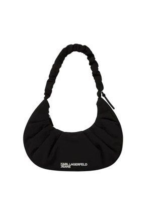 K.LAGERFELD Borsa hobo piccola Karl Lagerfeld Jeans in nylon nero in DONNA