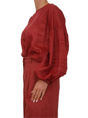 Blusa MSTPAESE Max Mara Studio in garza ramiÉ rossa in DONNA
