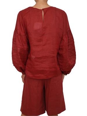 Blusa MSTPAESE Max Mara Studio in garza ramiÉ rossa in DONNA