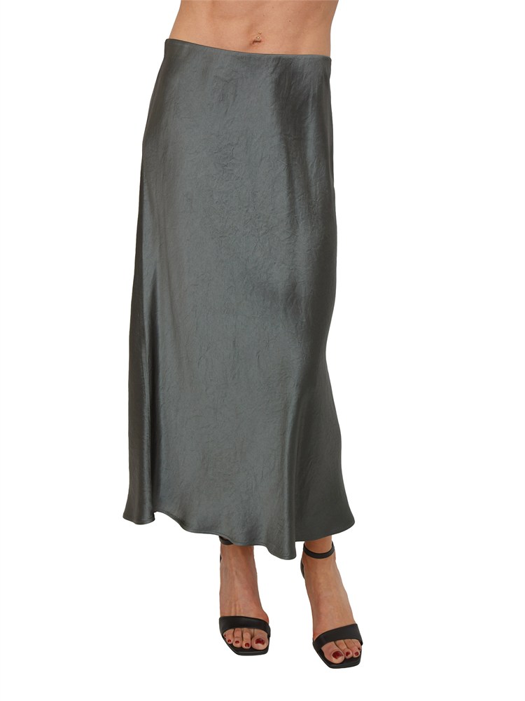 Gonna MMLALESSIO Max Mara MM in tessuto verde lucido