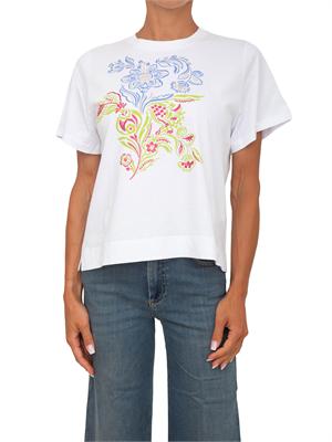 T-shirt bianca Emmparaggi Emme Marella con stampa in DONNA