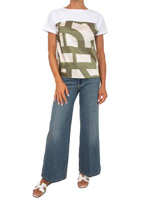 T-shirt Emmlampada Emme Marella in twill stampa in DONNA