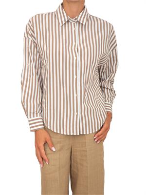 Camicia Emmuggioso di Emme Marella a righe beige in DONNA