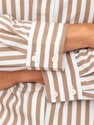 Camicia Emmuggioso di Emme Marella a righe beige in DONNA
