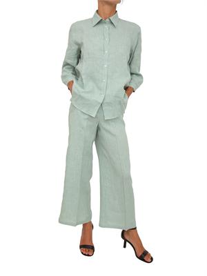 Camicia Emmgirello di Emme Marella in puro lino verde acqua in DONNA