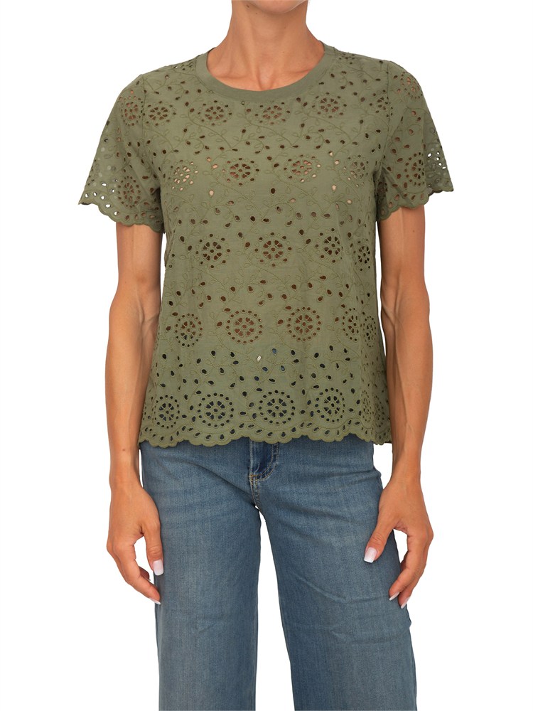 T-shirt verde Emmveletta di Emme Marella in cotone