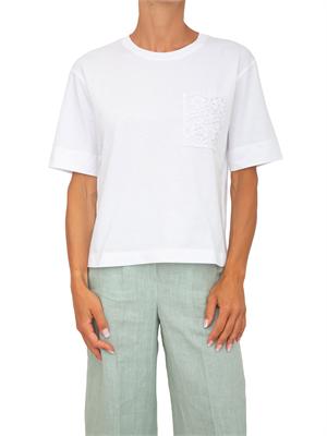 T-shirt bianca Emmfirma di Emme Marella con taschino in DONNA