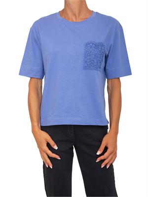 T-shirt blu Emmfirma di Emme Marella con taschino in DONNA
