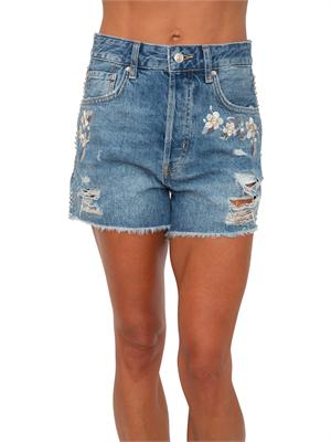 Shorts Liu Jo denim used ricami e borchie in DONNA