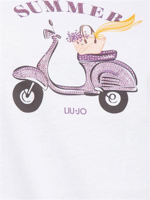 T-shirt bianca Liu Jo donna con stampa in DONNA