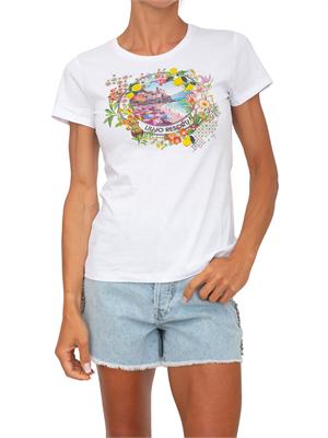 T-shirt Liu Jo bianca con stampa in DONNA