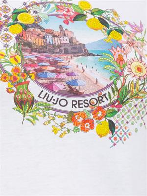 T-shirt Liu Jo bianca con stampa in DONNA