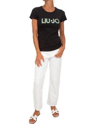 T-shirt nera Liu Jo donna in cotone in DONNA