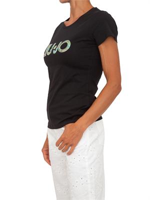 T-shirt nera Liu Jo donna in cotone in DONNA