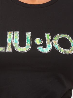 T-shirt nera Liu Jo donna in cotone in DONNA