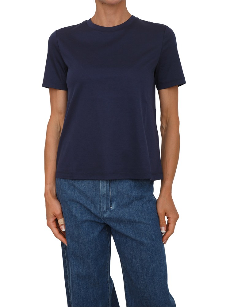 T-shirt blu MMLASTICE Max Mara MM in cotone e modal