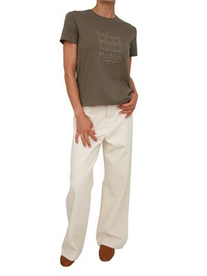 'S MAX MARA T-shirt SMMBELLA Max Mara 'S in cotone verde in DONNA