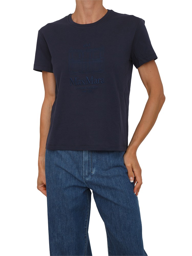 'S MAX MARA T-shirt SMMBELLA Max Mara 'S in cotone blu