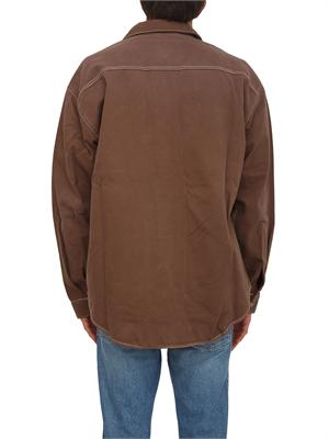 Camicia overshirt Palm Angels marrone con tasche in UOMO