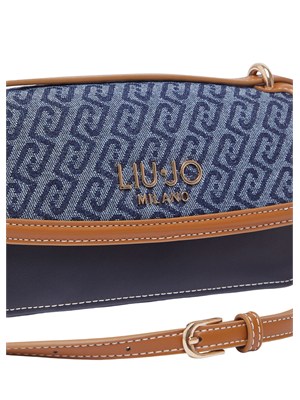 Borsa Liu Jo donna in denim blu scuro jacquard e logo in DONNA